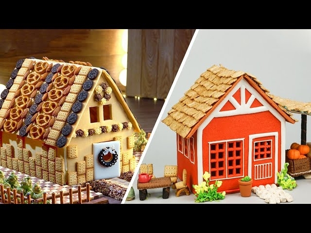 How to Make Gingerbread House | DIY Candy Cake | Yummy Chocolate Cake Decorating Tutorials