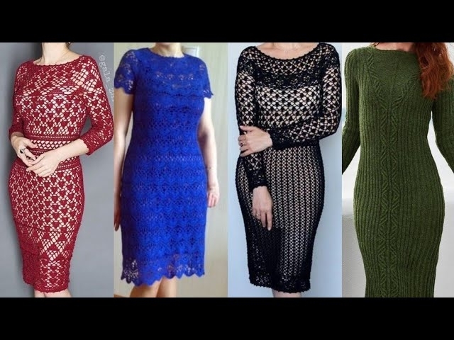 most popular and attractive russian women style slimfit crochet bodycon dresses/crochet sheath dr...