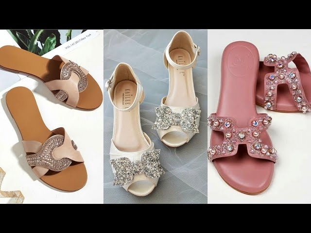 spring summer wonderful collection of formal wedding wear flat sandals designs for women