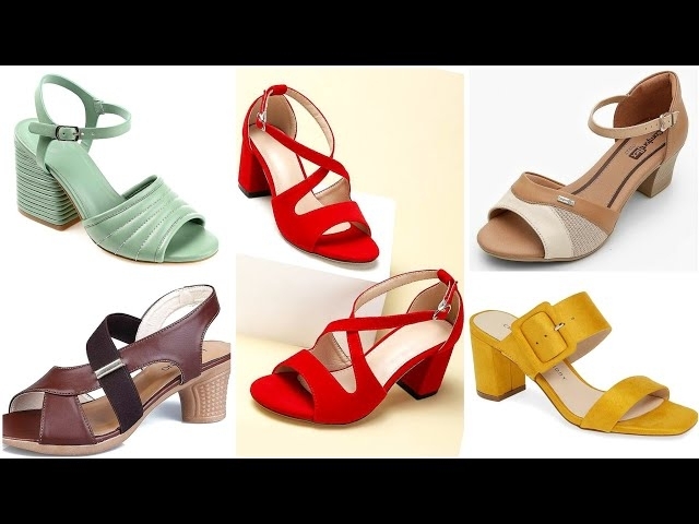 Sandalias de cuero con tacón de bloque y tira trasera con plataforma excepcional/summer sandal i...