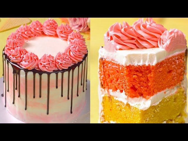 Kawaii Pink Themed Cake Decorating Tutorials | Colorful Rainbow Desserts