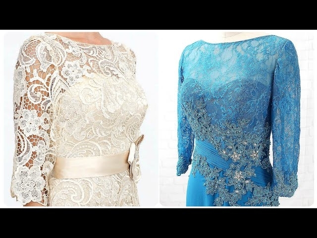 Most famous & trending french lace Mother of the groom dresses/summer lace wedding dress designs