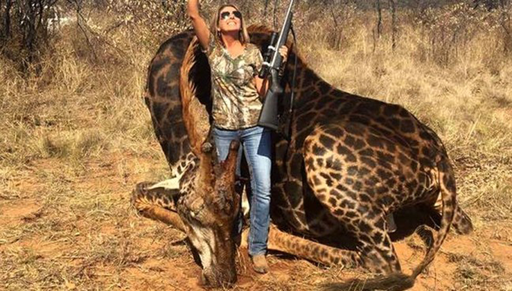 Woman Drowning in Backlash After Hunting Rare Black Giraffe For 'Fun'