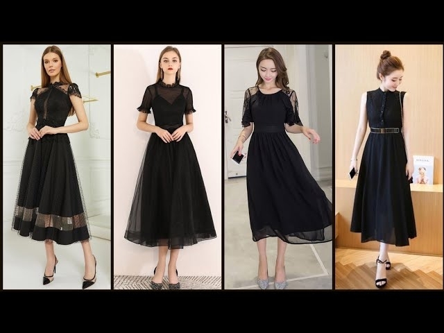 Glamourus And Outstanding Black Party Wear Dresses Collection