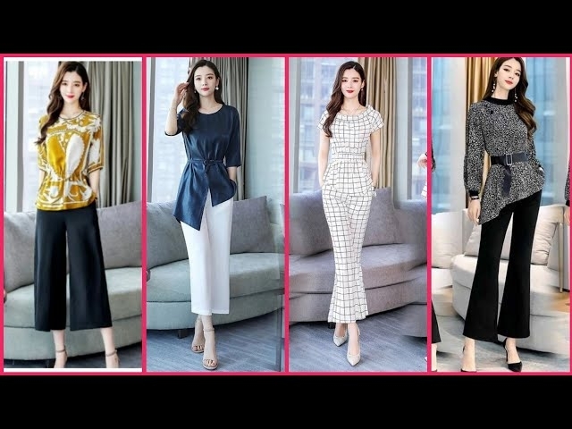 Top Trending And Stylish Designer Office Wear Two Piece Pant Suits Collection