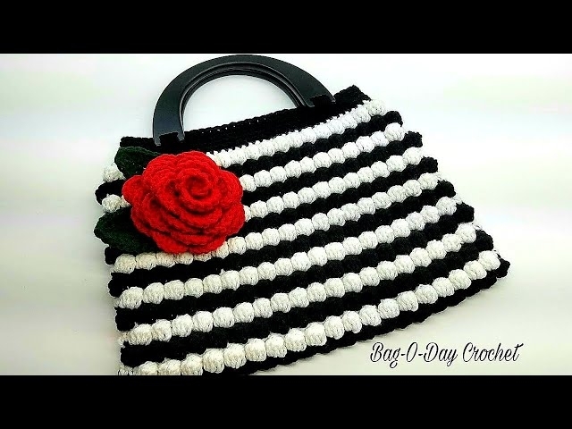Crochet Purse | Crochet Bobble Stitch | Easy Crochet bag | Bag O Day Crochet Tutorial