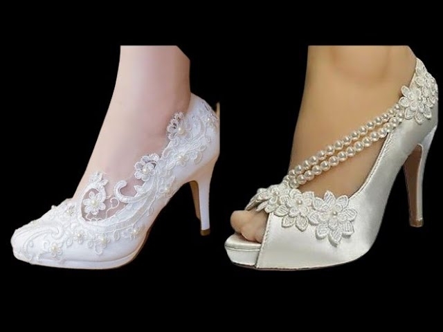 Top designer comfy mother of the bride weding wear laces sandals 2024/Bridal white high heels san...
