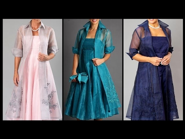 Elegant dresses and two piece outfits for the Mother of the Bride/ Silk satin tule mothers dress2...