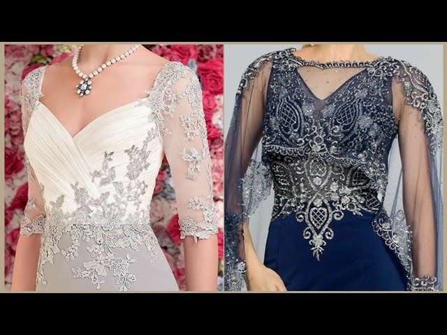 Super Gorgeous Alencon Corded Lace Mother Of The Bride Evening Gowns & Prom Maxi Dresses