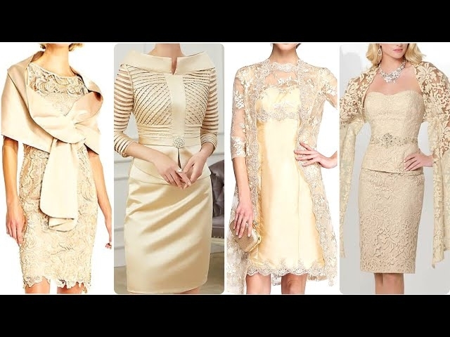 Super Glamorous Gold Colour Chantilly Alencon Lace Plus Size Sheath Column Bridesmaid Dresses