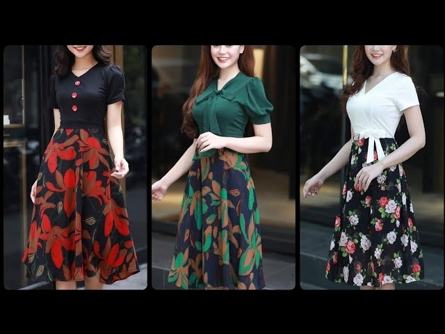 Gorgeous & Ravishing Floral Print Fashionable Midi A-line/Skater Dresses