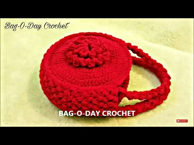Crochet Flower Handbag Purse Bag O Day Crochet Tutorial #120 Subtitles Available in 21 languages