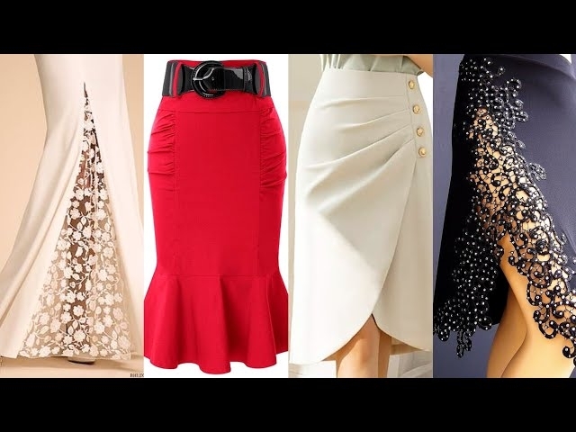 gorgeous and trendy laces pencil skirts design //Latest laces skirts designs 2023
