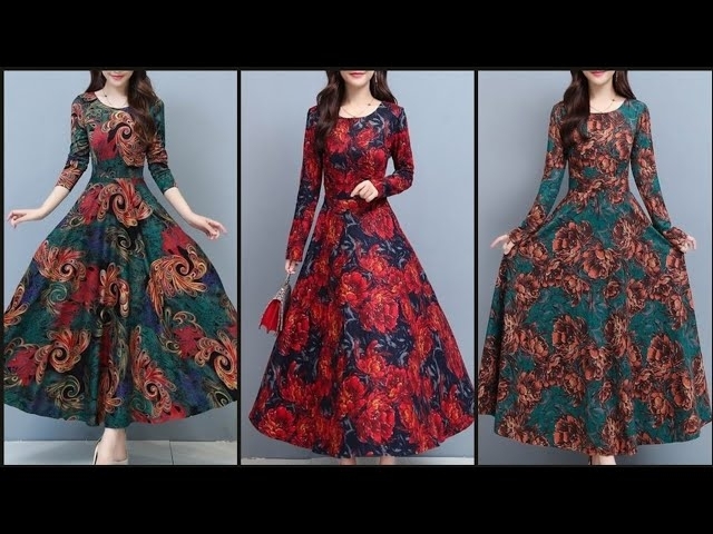 New Style's Women's Floral Print Maxi Dress Design 2021