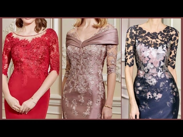Alluring & Attractive Formal Brussels Lace Cocktail Bodycon Dresses For Wedding Season