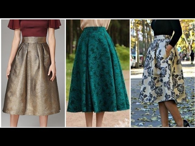 High Waisted A Line Skirts Outfit Wear With Tops Design ldeas For Daily Wear And Office Wear Work