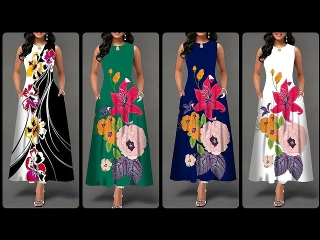 Most Stylish Stunning & Fashionable Printed Long Maxi Dresses