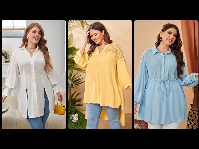 Today's Running And Trending Stylish Plus Size Women's Tops/Blouse Design