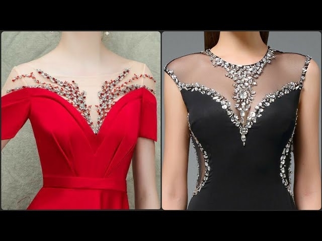 Mesmerizing Vintage Style Jewell Embellished Bodice & Neck Ideas For Evening Dresses