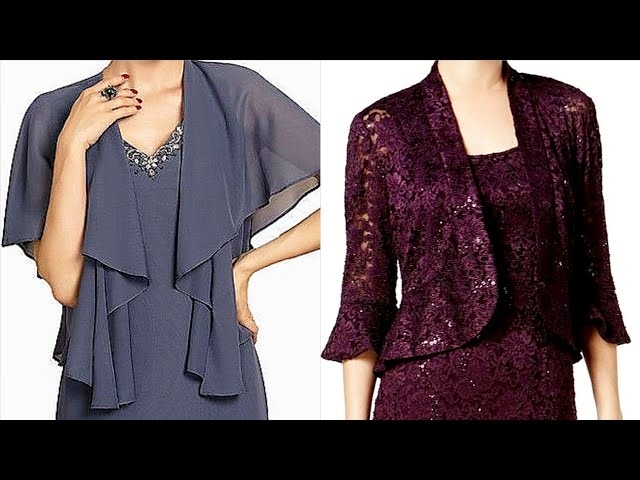 on trend & look Modern capless Argentan Alencon Lace Satin Chiffon Applique Lace Party Wear Dres...