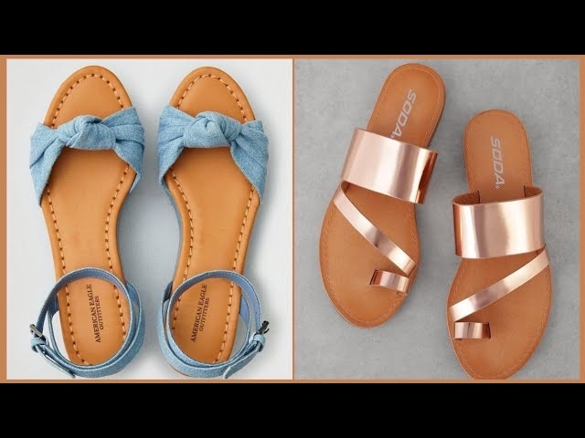 Sleek & Fabulous Women Spring/Summer Flat Metallic Sandals & Shoes Designs For Tall Girls