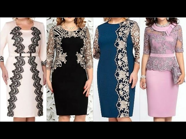 Most beautiful gorgeous French Venice lace plus size women sheath cocktail sheath dresses 2022/23