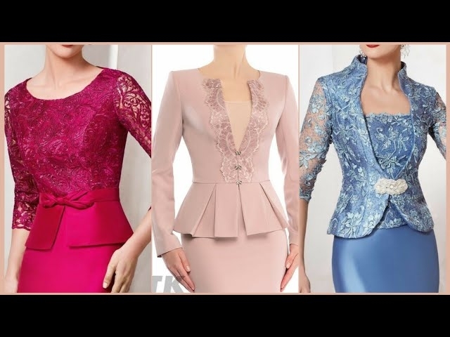 Top Class & Latest Satin & French Lace Jackets Ideas For Mothers & Grand Mother Of The Bride & gr...