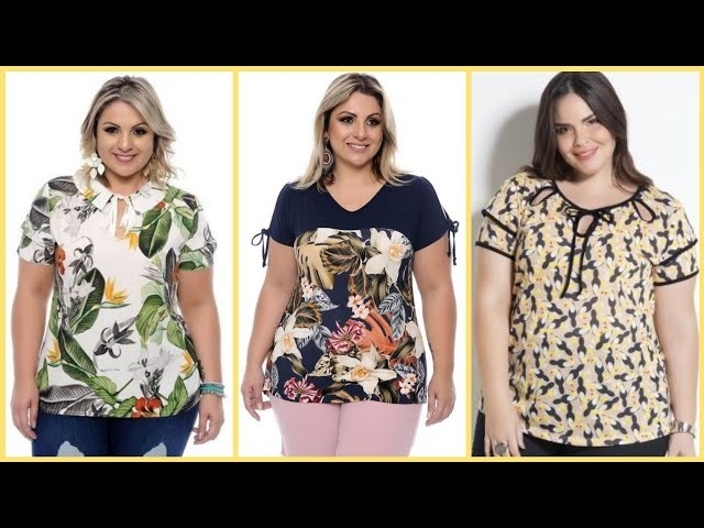 casual wear floral printed short sleeve blouse designs ideas for women ????