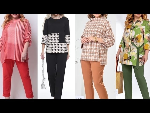 Top 50Most demanding woman fashion plus size summer TWO PIECE PANTS SUITS dress design