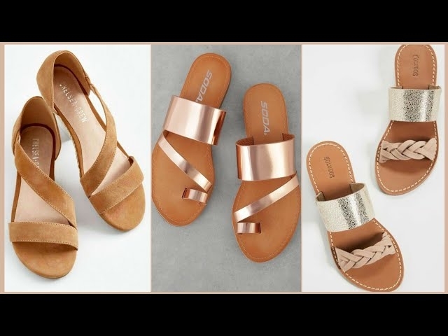 Luxurious & Comfortable Leather Shoes Block heel Sandals/flat shoes Designs To Look Classy this Y...