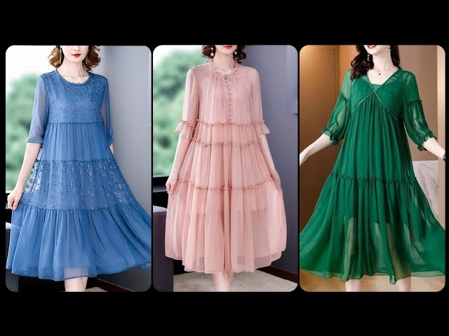 Glamourus And Luxurious Stylish Ruffle Hem Dresses Collection 2023