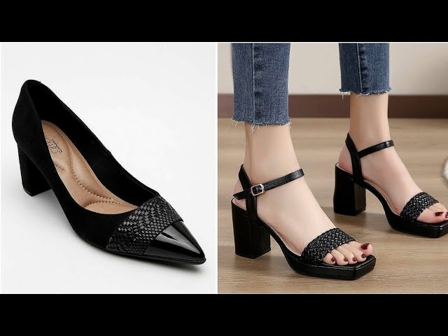 Most Elegant braided details chunky heel ankle strap sandal designs/summer Leather platform shoes