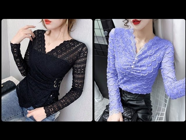 Glamorous & Delightful Floral Lace Blouse Design For Stylish Girls