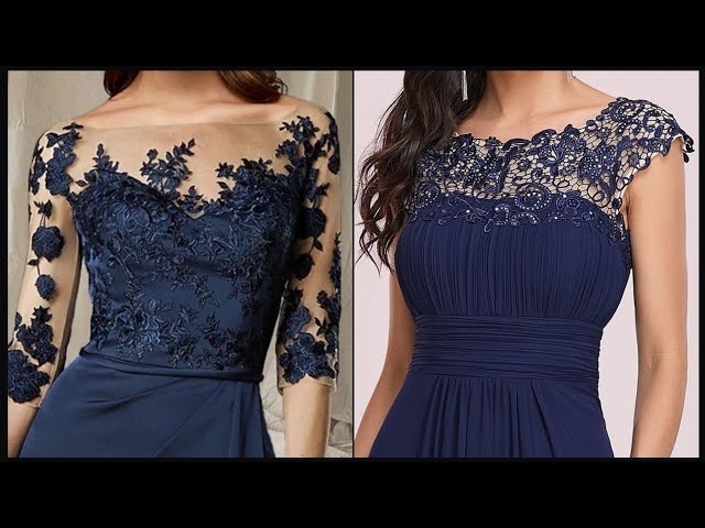 Most Stunning Appliqué lace/ Alençon Embroidered lace Bodice Formal Evening Mother's Dresses id...
