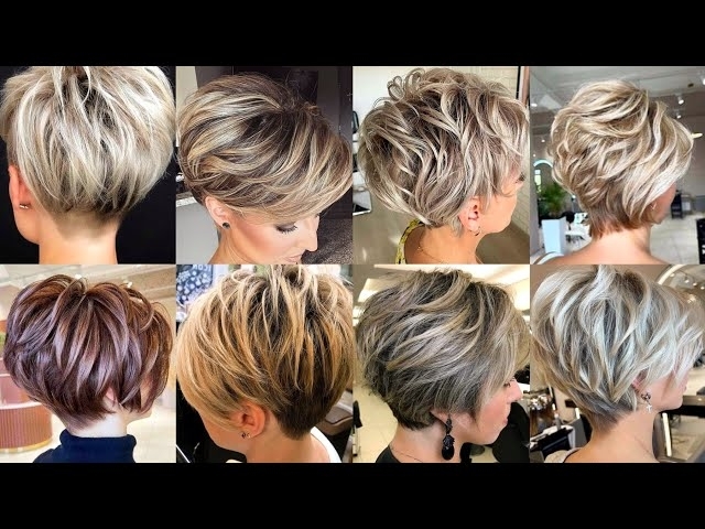 Short HairCuts For Women Over 40// Short Hairstyles With Unique Hair Color Ideas