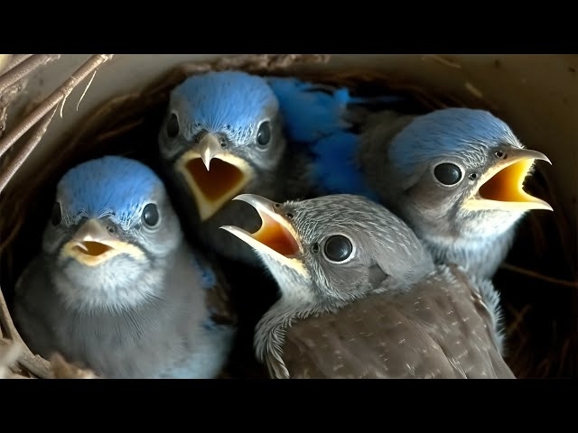 Live Nest Cam Captures Incredible Transformation of Baby Bluebirds