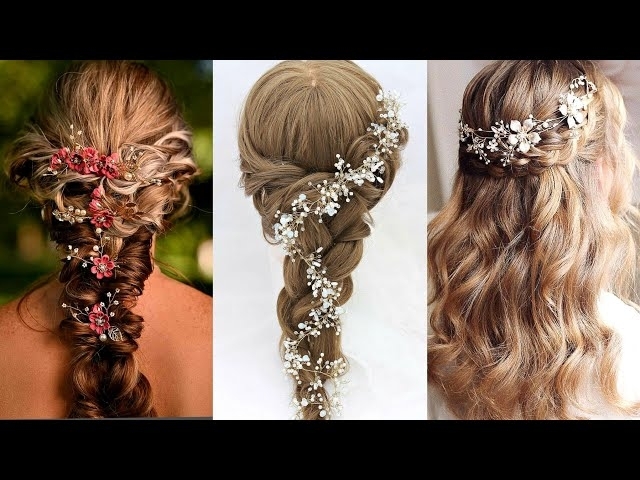 Latest Mother of the bride hair styles with beaded rhynstone pearl comb attached ideas for weddin...