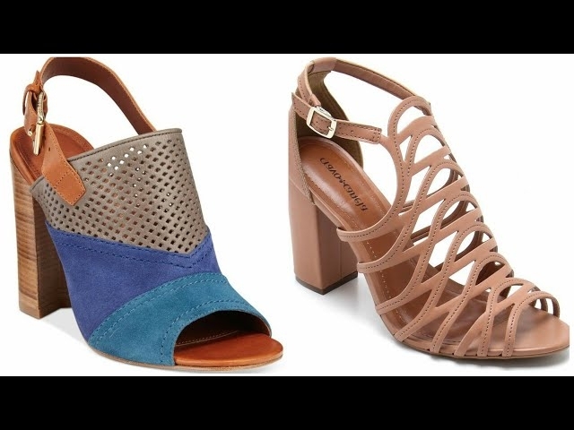 Trending & Gorgeous Hollow Out Leather Block Heel Summer/spring Shoes & Platform Sandals Designs
