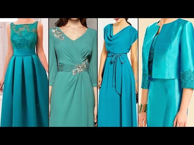 Mesh Stitching Flare Sleeve Hot Stamping Dress//Women's Elegant Chiffon Navy Blue V-neck Evening