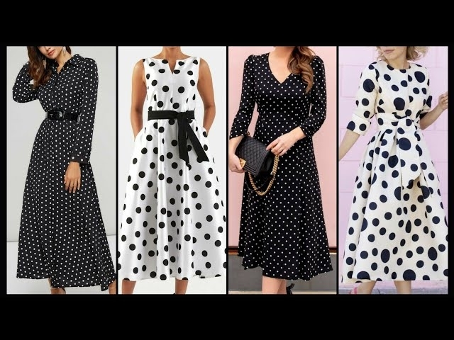 Ravishing & Unique Polka Dots Printed Casual Professional Work Wear Dresses 2022