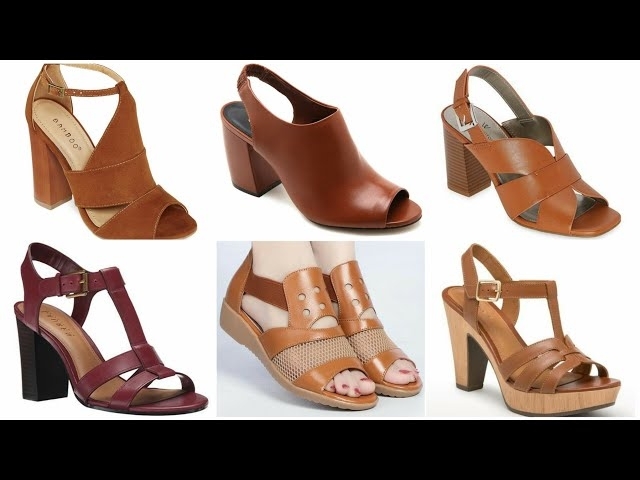 The Most On-trend Leather Block Heel Platform Sandals Spring/Summer Footwear Ideas For Women