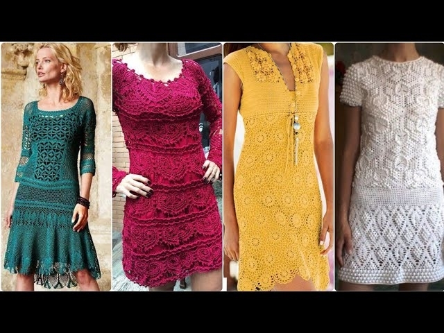 outclass and amazing crochet midi dress designs#short dresses designs