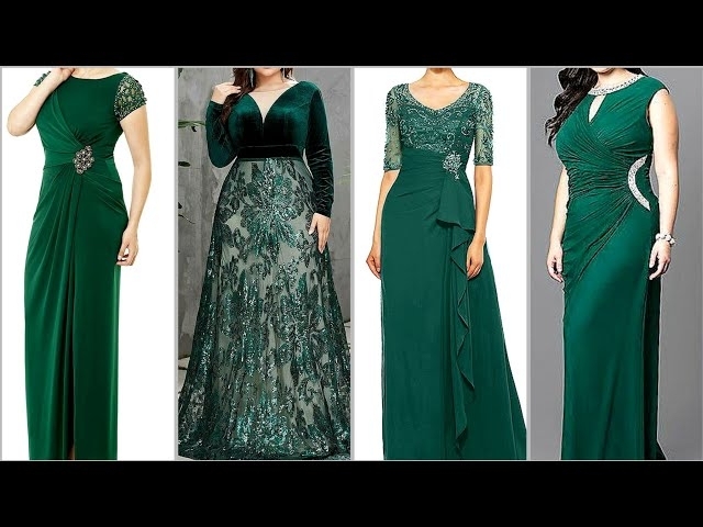 Outstanding & beautiful vintage evening party wear bell gown fall mother of the bride maxi dresse...