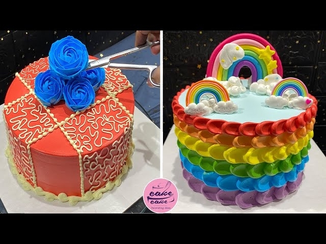 Rainbow Color Cake Decorating Tutorials For Beginners | Part 99