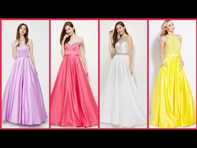 Exclusive And Impressive Designer Silk/Satin Prom Dress /Evening Gown Dresses