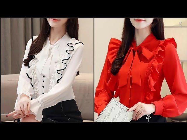 Sophisticated And Elegant Office Wear Blouse Design Idea's For Women's