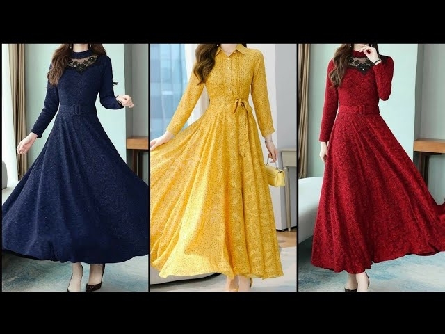Top Classy Stylish And Trendy Plain Maxi Dresses Collection
