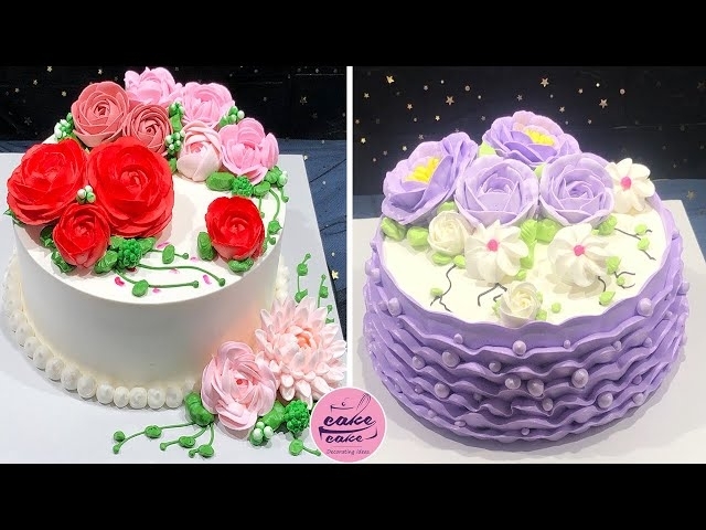 Beautiful Cake Flower Decorating Ideas For Beginners At Home | Part 56
