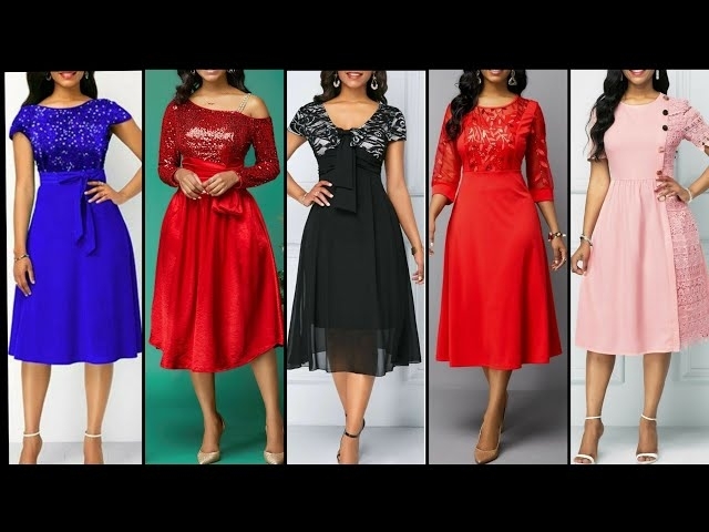 Most Beautiful Stylish And Trendy Designer Club/Party Wear Midi Dresses
