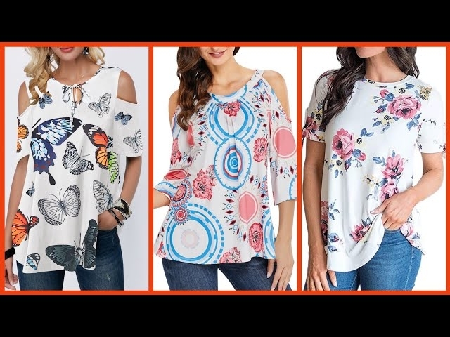 New arrival glamorous look Printed and design ideas chiffon three quarter sleeves first class